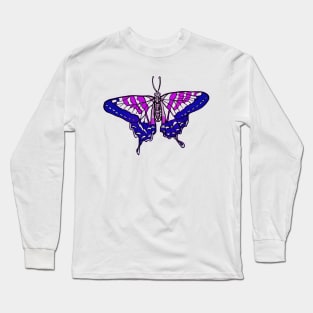 Trans Flag Pride Butterfly Long Sleeve T-Shirt